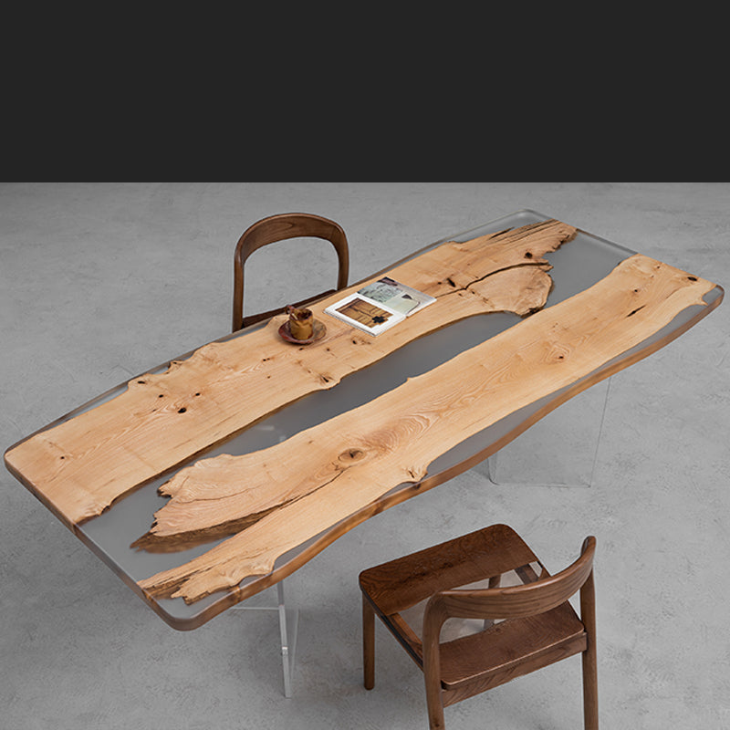 KAZANAHOME Poplar Epoxy Table