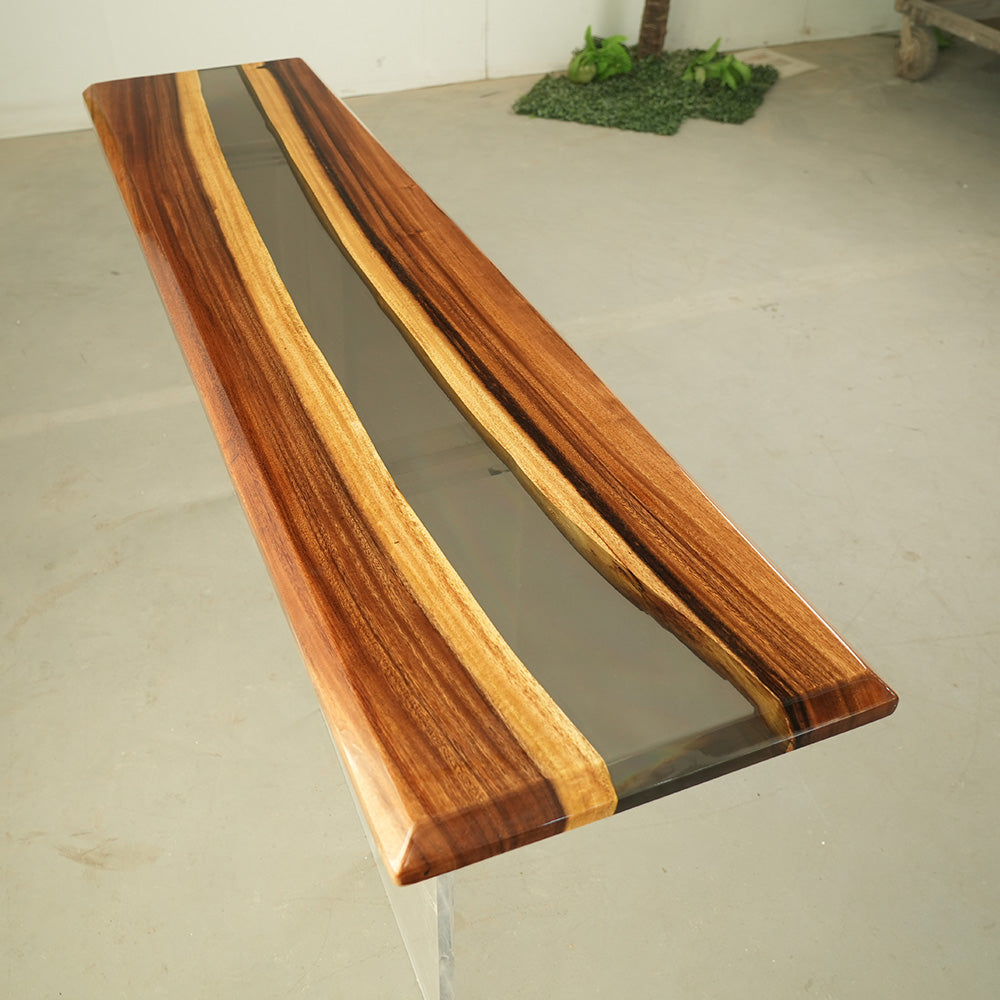 Walnut Black Transparent Epoxy Table  in Chicago