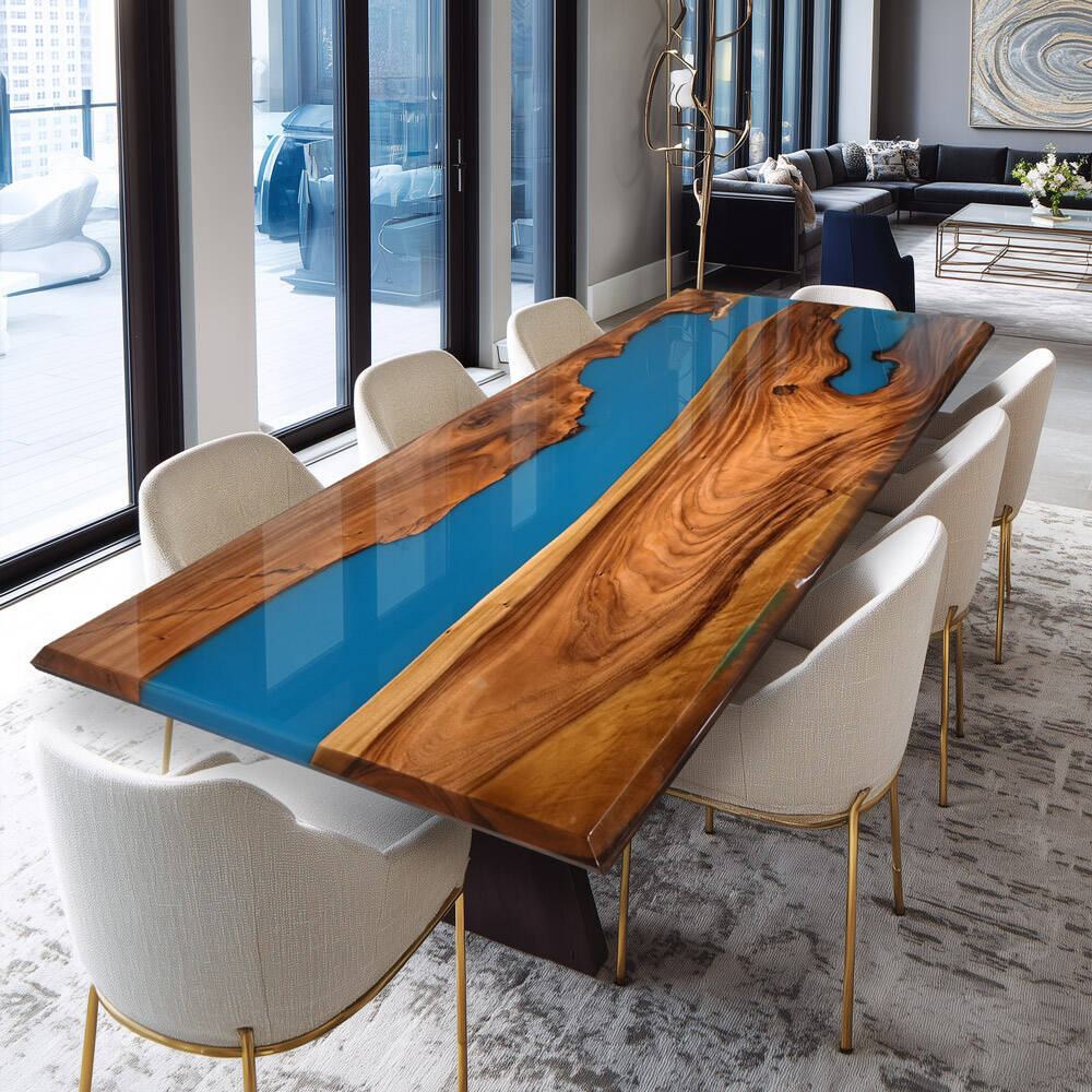 Epoxy Resin River Dining & Kitchen Tables - Kazanahome