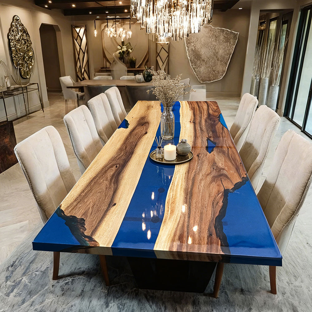 Walnut Blue Resin  36"W×72"L in Brooklyn