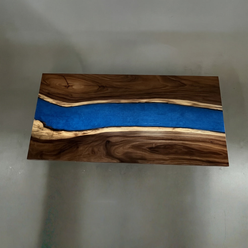 Walnut Epoxy Table Blue River