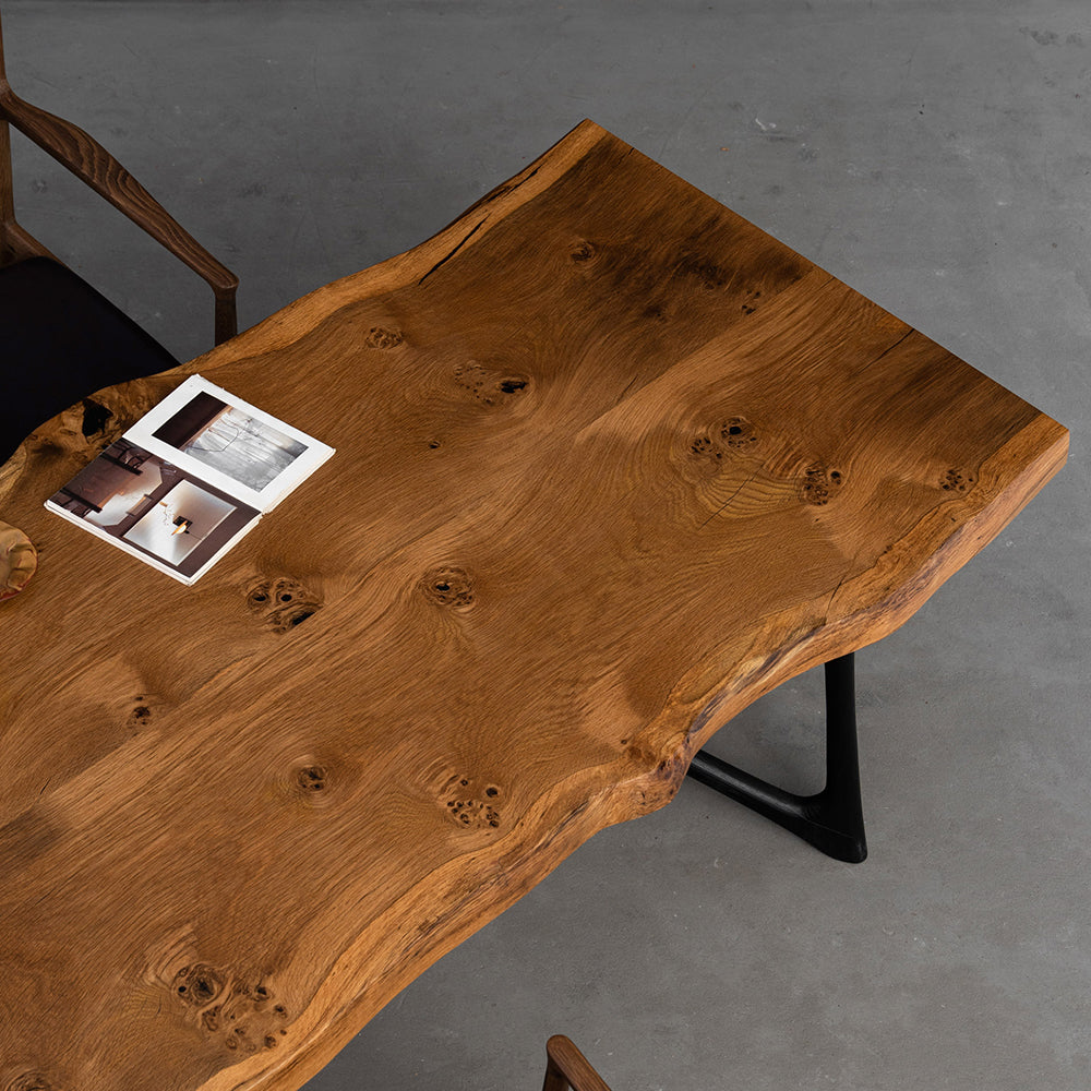White Oak Solid Wood Live Edge Table