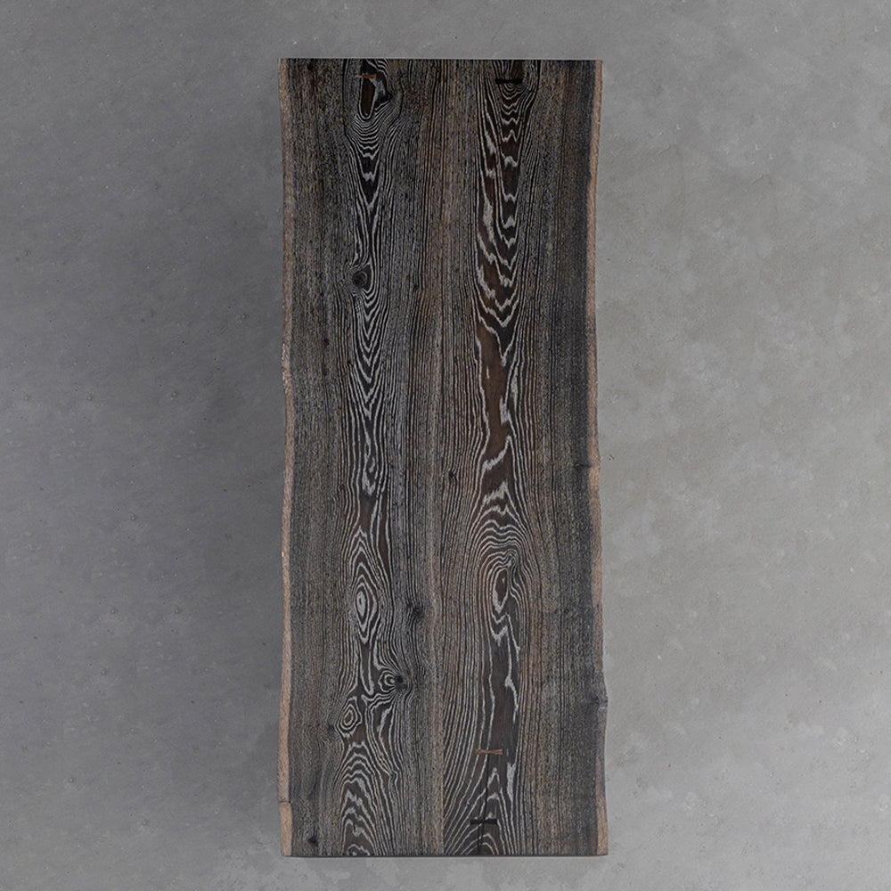 White Oak Oxidized Solid Wood Slab Table 