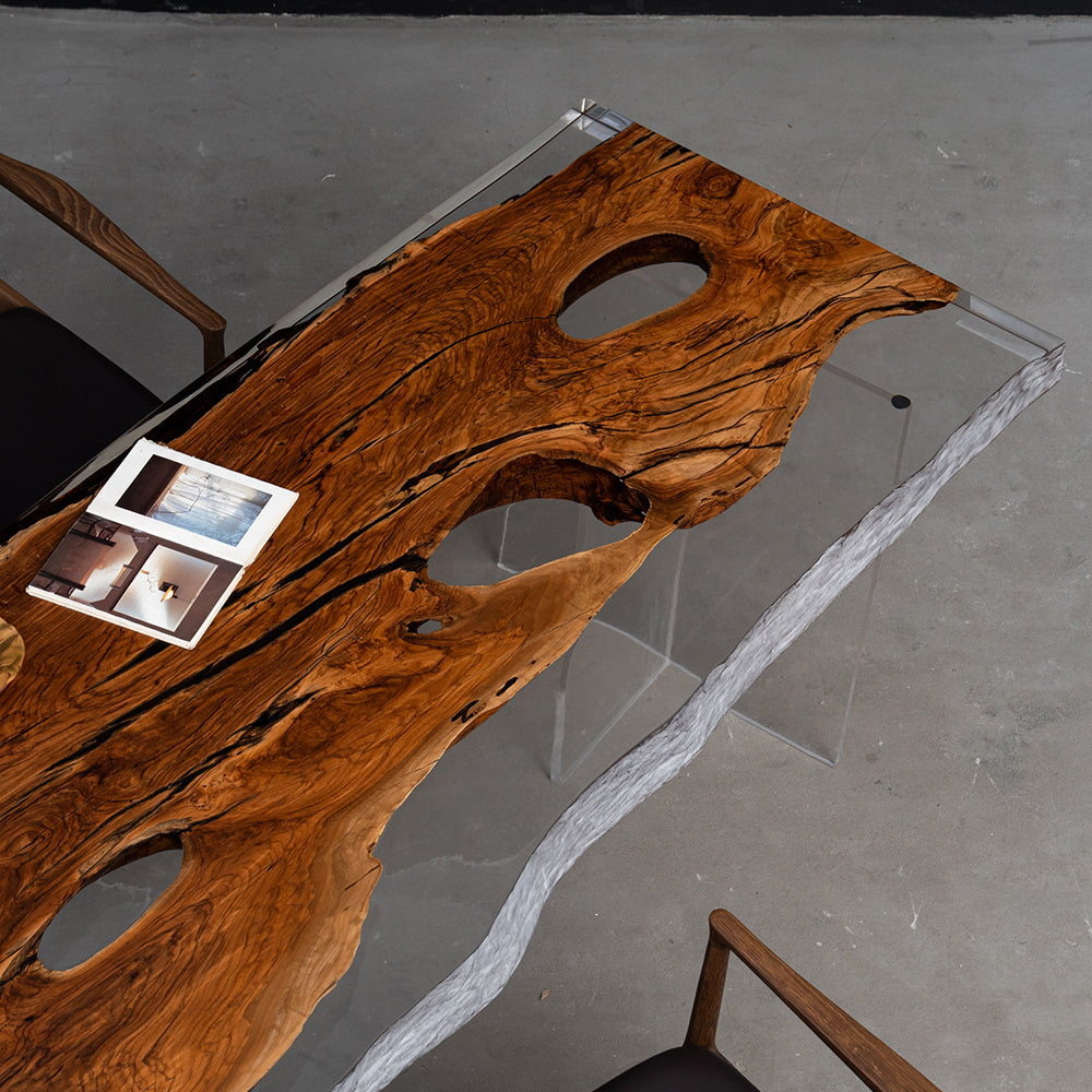 KAZANA Olive Resin Epoxy Table