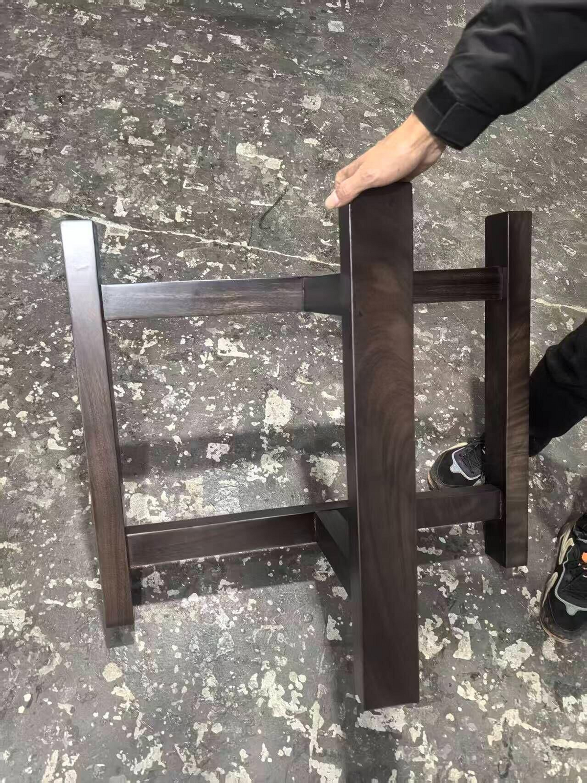 Walnut Epoxy Dining Epoxy Table Table Legs TB-00 Change to Customed Solid Wood Table Legs Price Difference $300 for Kevin