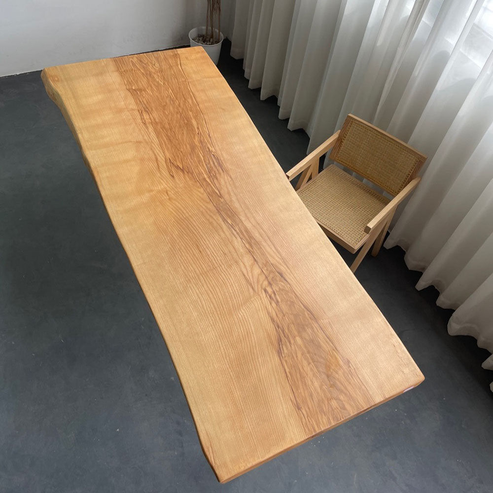 Kazana Ash Wood Slab Dining Table 