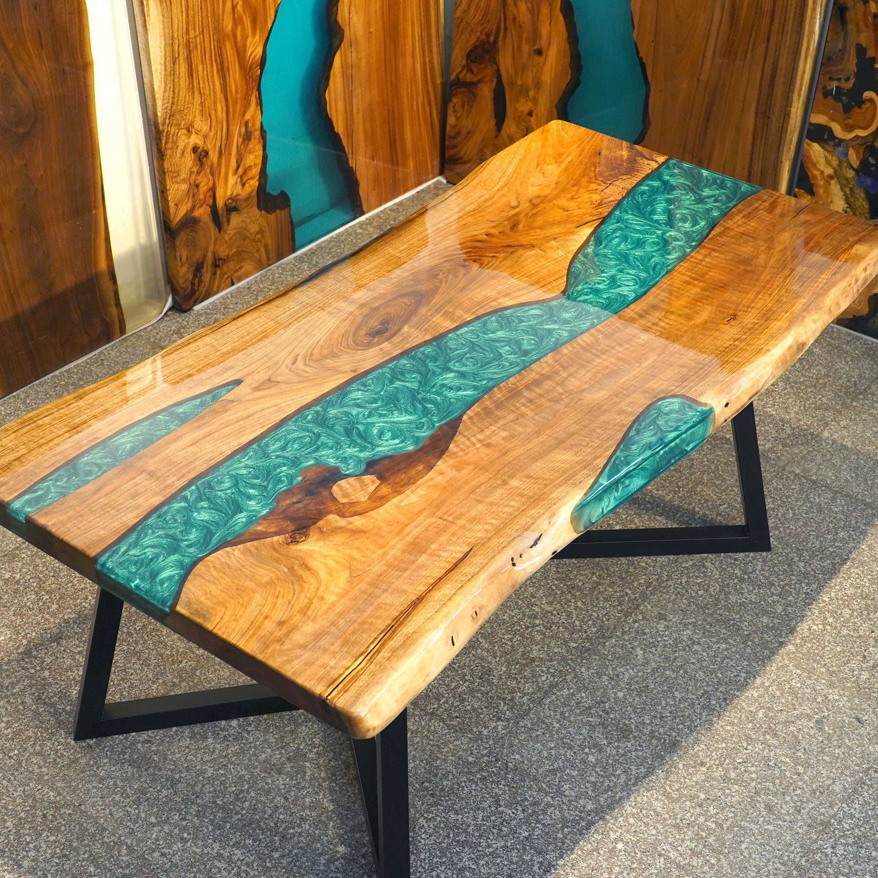 Wood Epoxy Table - Kazanahome in Charleston