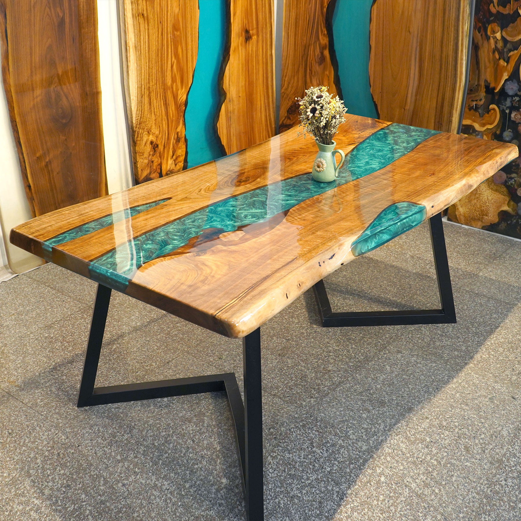 Wood Resin Epoxy Table - Kazanahome in Charleston