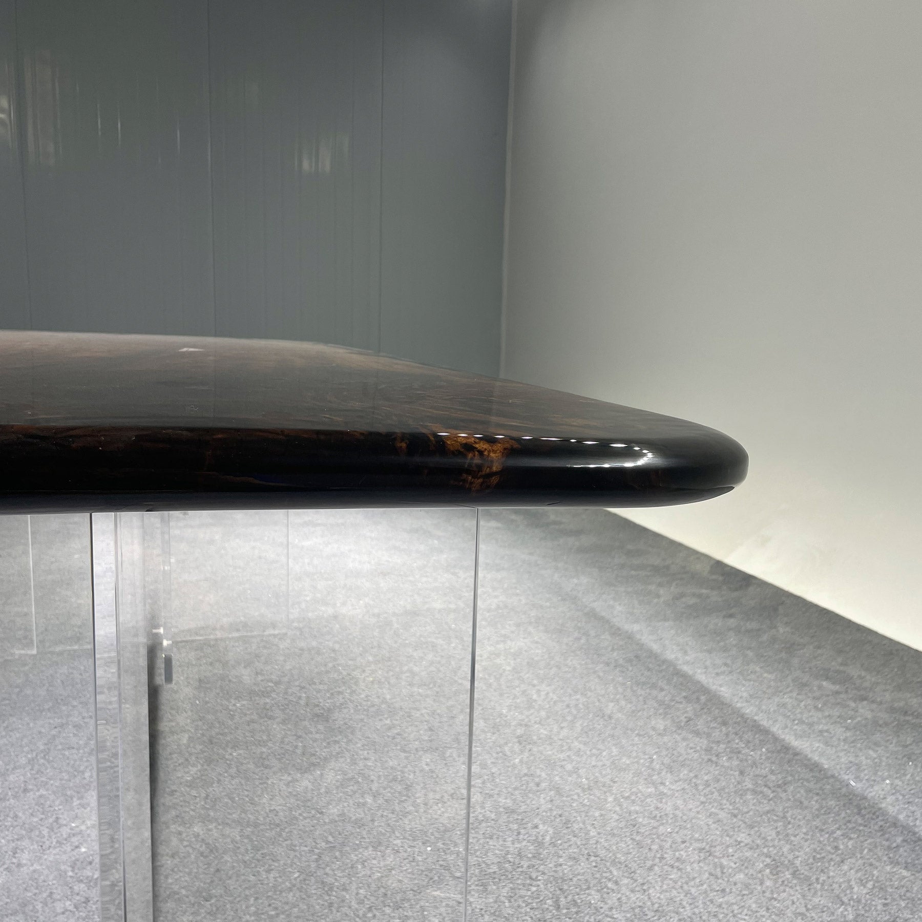 Black Walnut Translucent Epoxy Resin Wood Table - Kazanahome