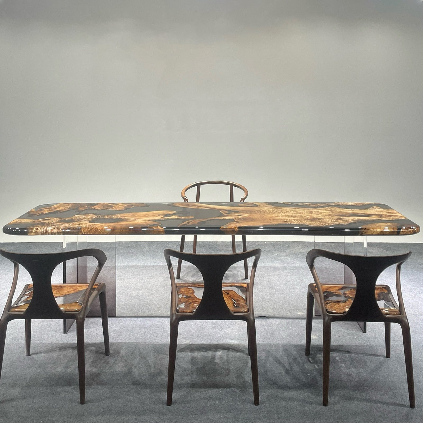 Wood Epoxy Resin Table - Kazanahome