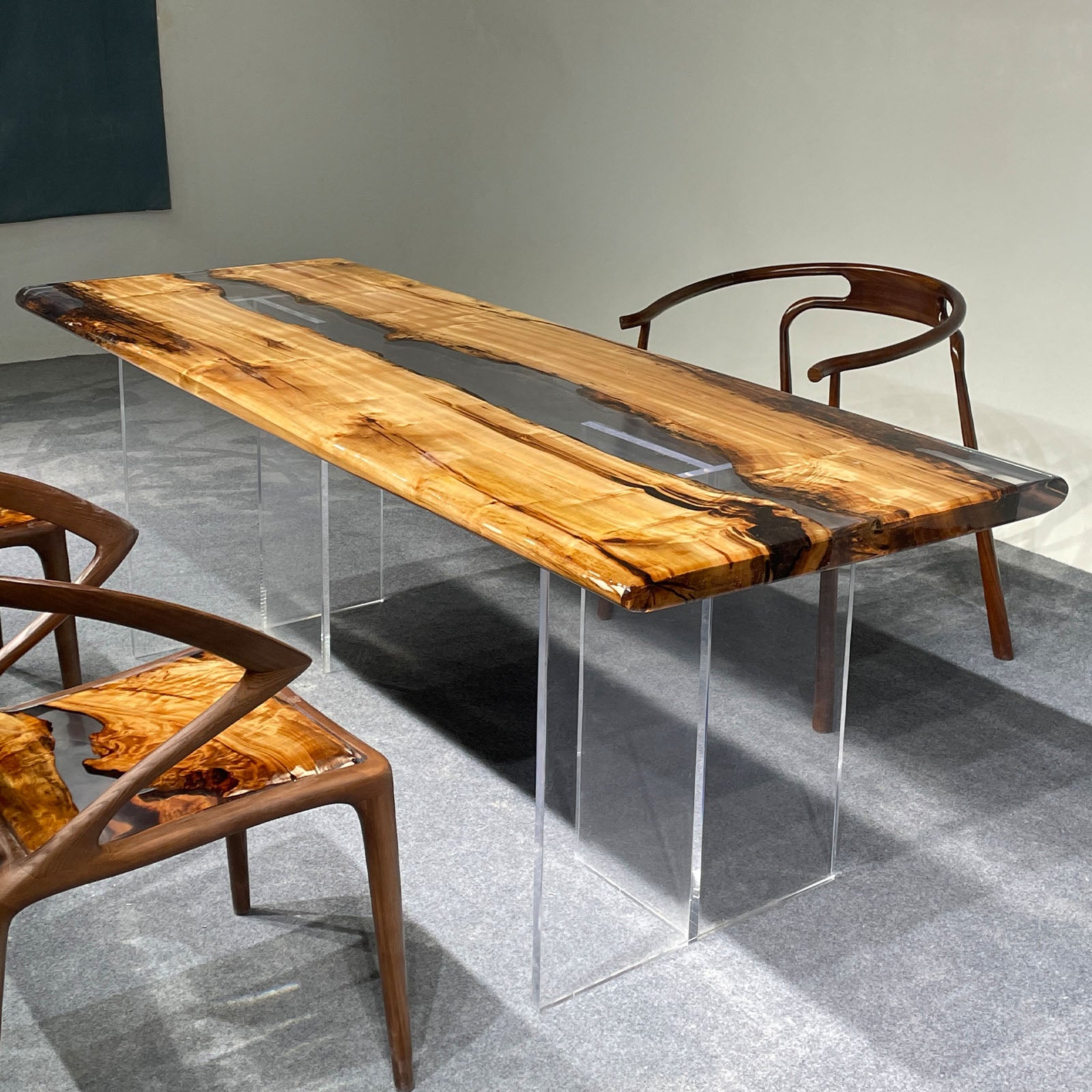 Wood Epoxy Resin River Table - Kazanahome
