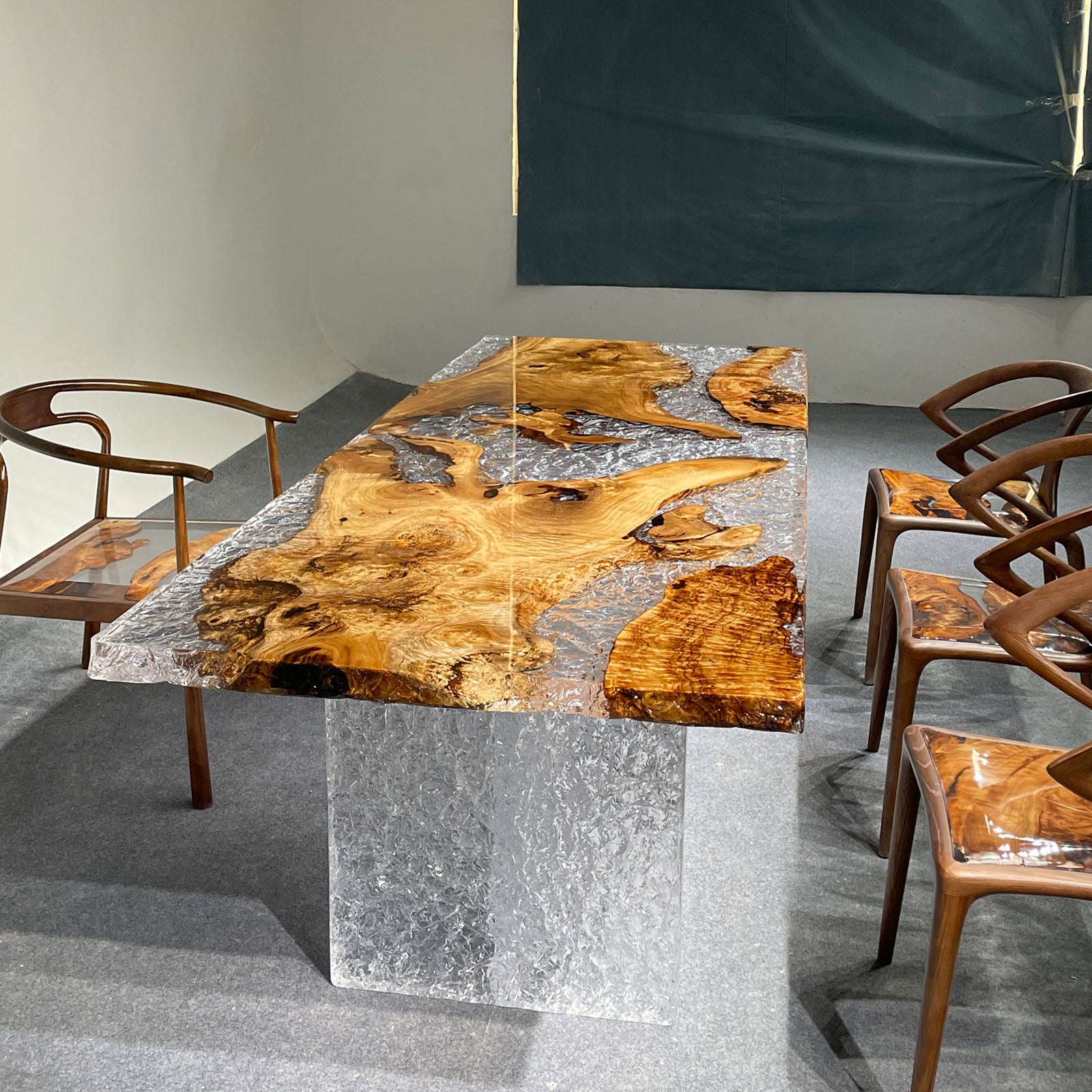Wood Epoxy Resin Table - Kazanahome