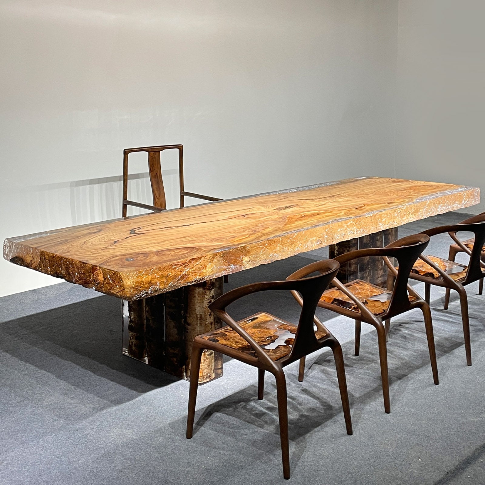 Wood Epoxy Resin Table - Kazanahome