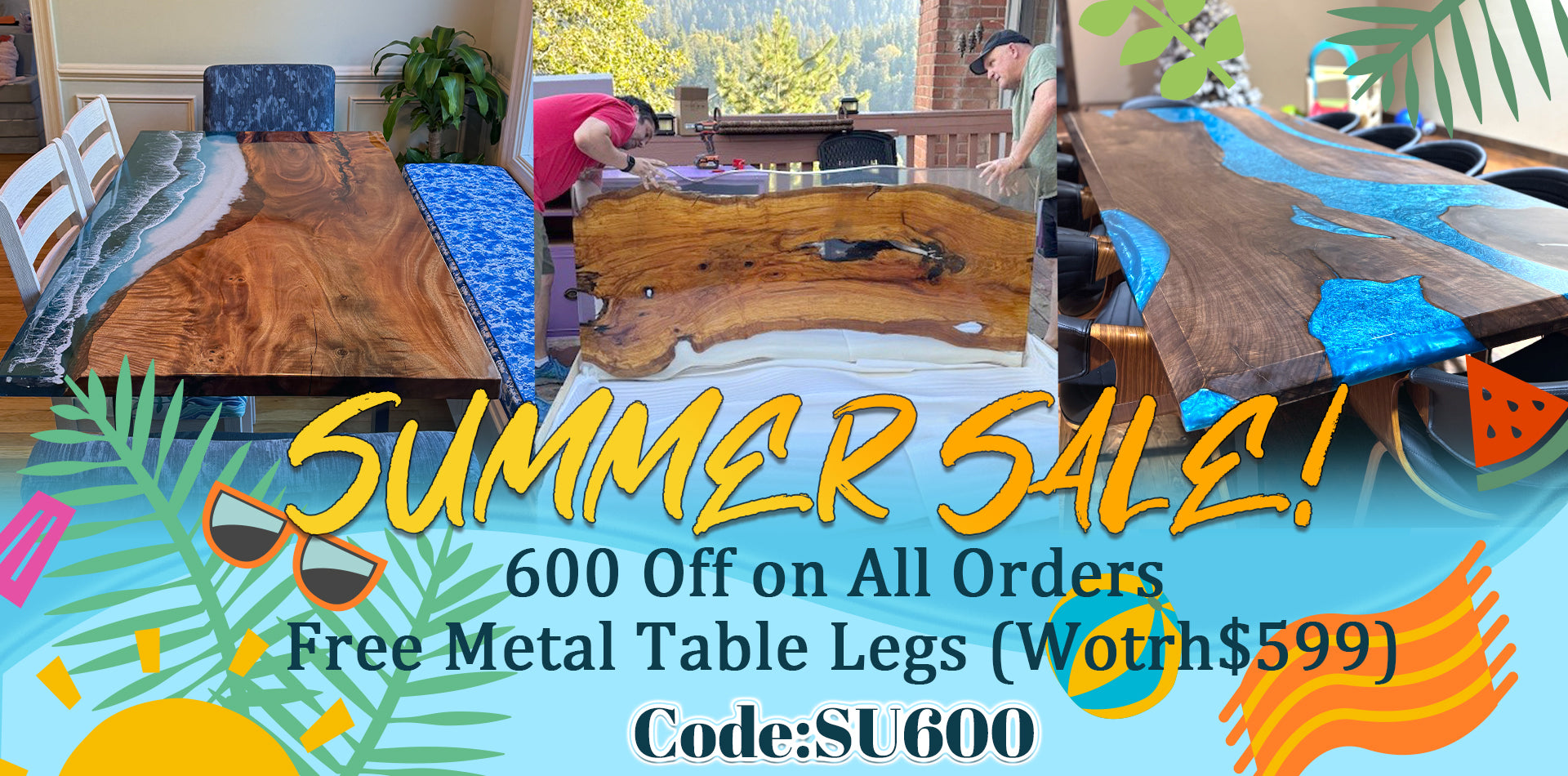 Epoxy Table - Kazanahome