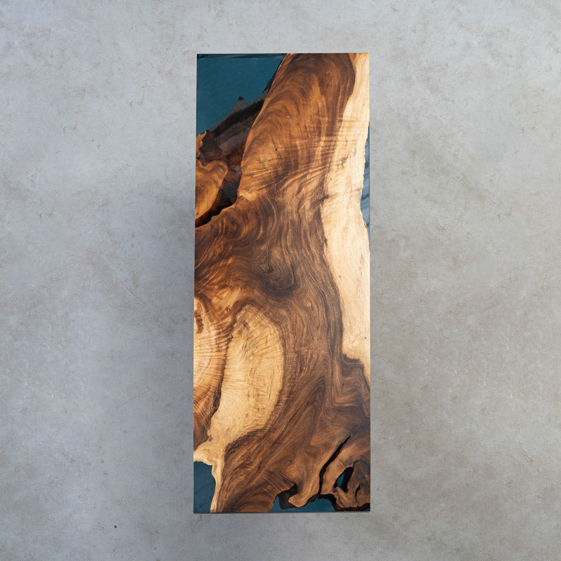 Kazanahome Walnut Brushed Epoxy Table