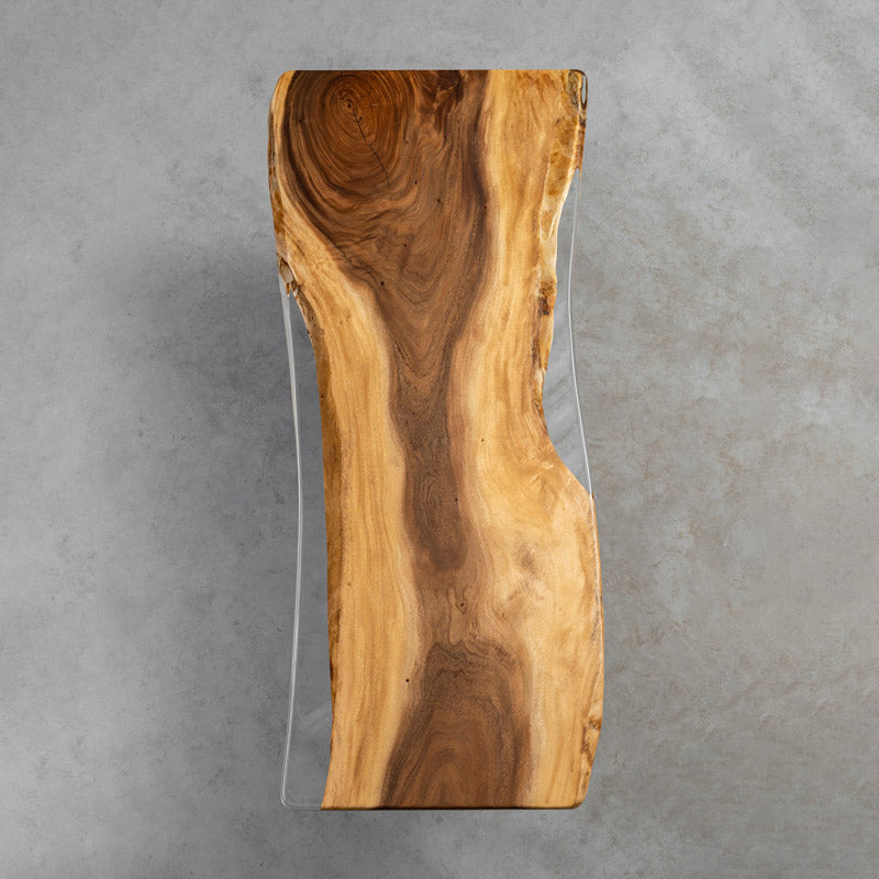 Kazanahome Walnut Clear Epoxy Table Live Edge