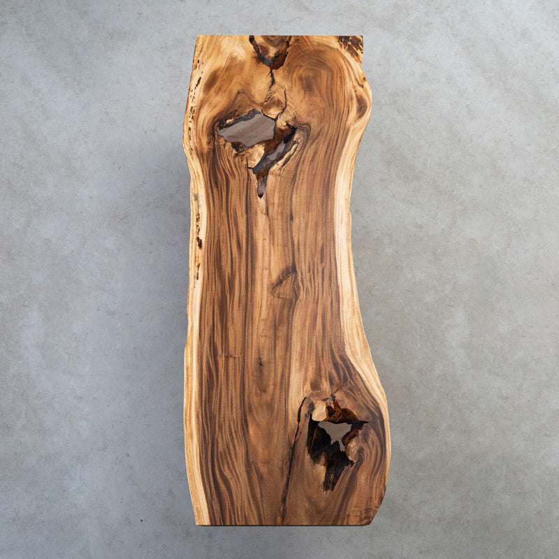 Kazanahome Walnut Epoxy Table With Live Edge