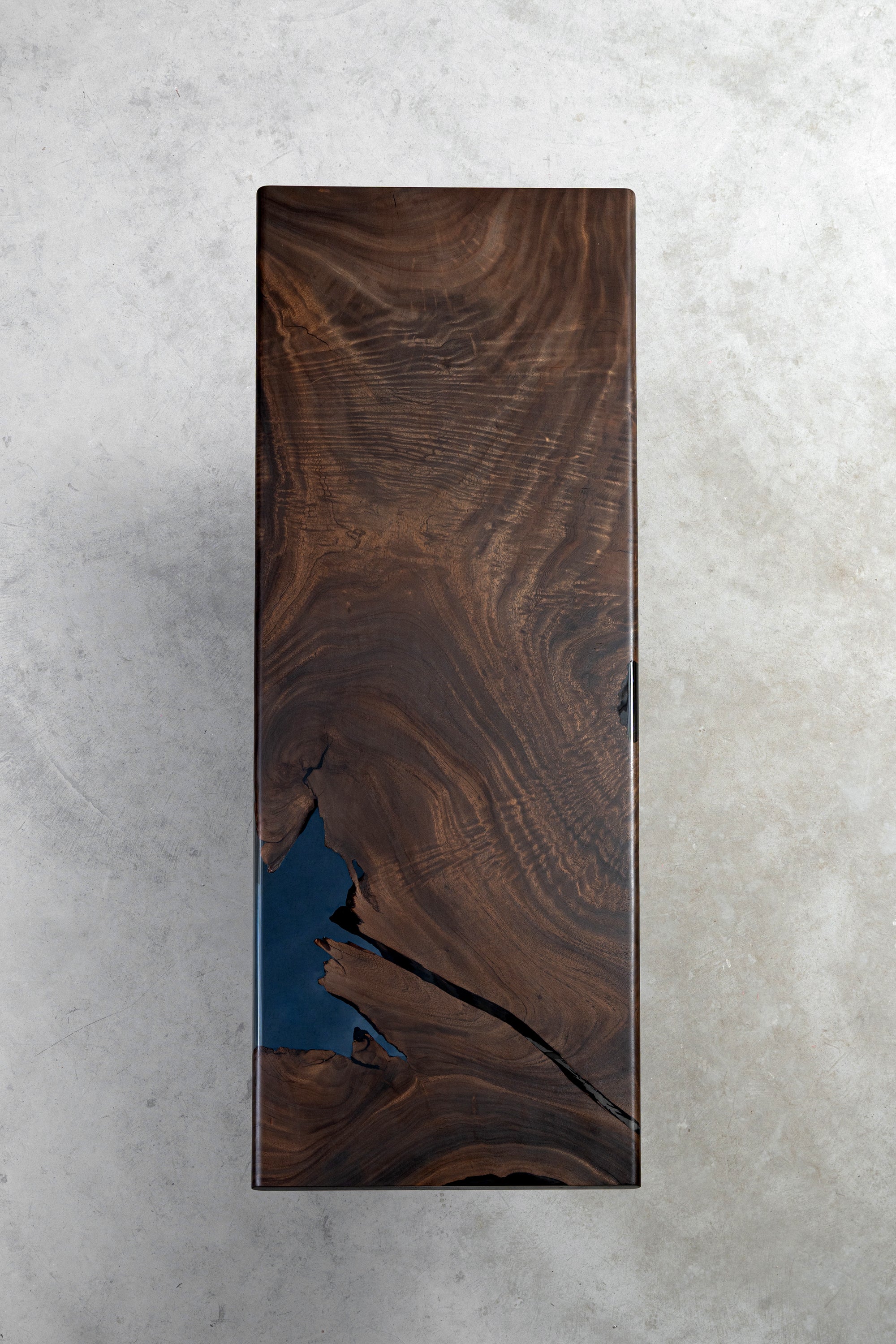 Kazanahome Walnut Wood Epoxy Dining Table