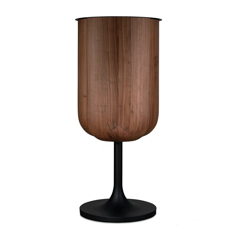 KAZANAHOME Bloom Bar Cabinet Walnut Freestanding Solid Wood Cabinet