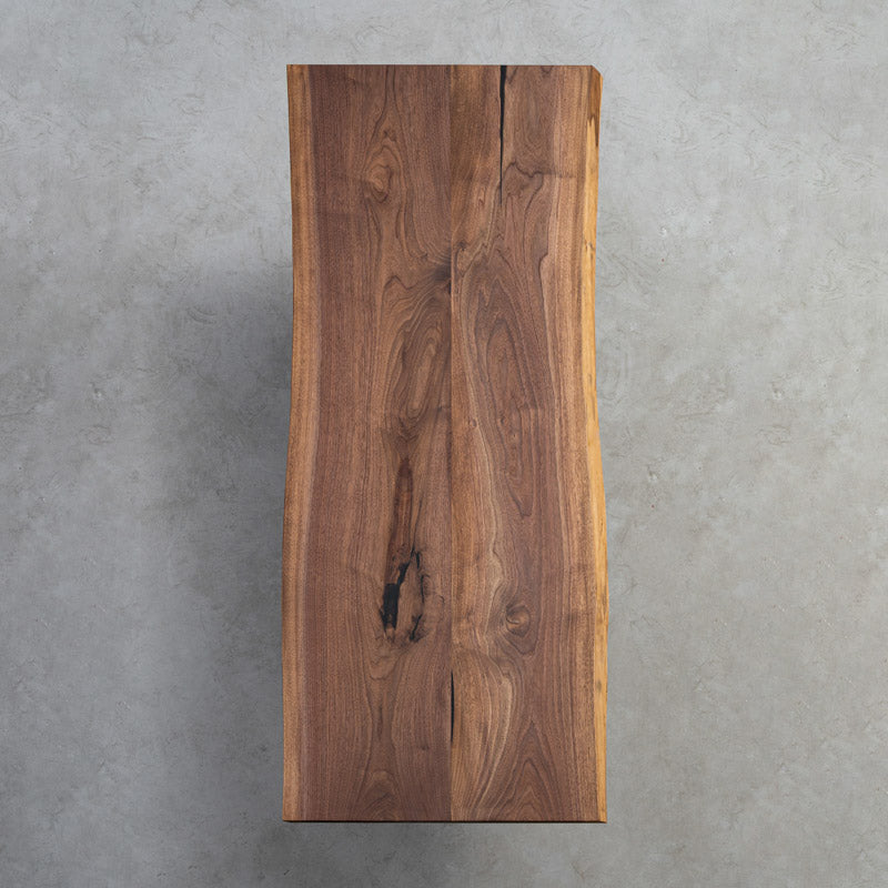 Kazanahome Rustic Chic Black Walnut Solid Wood Dining Table