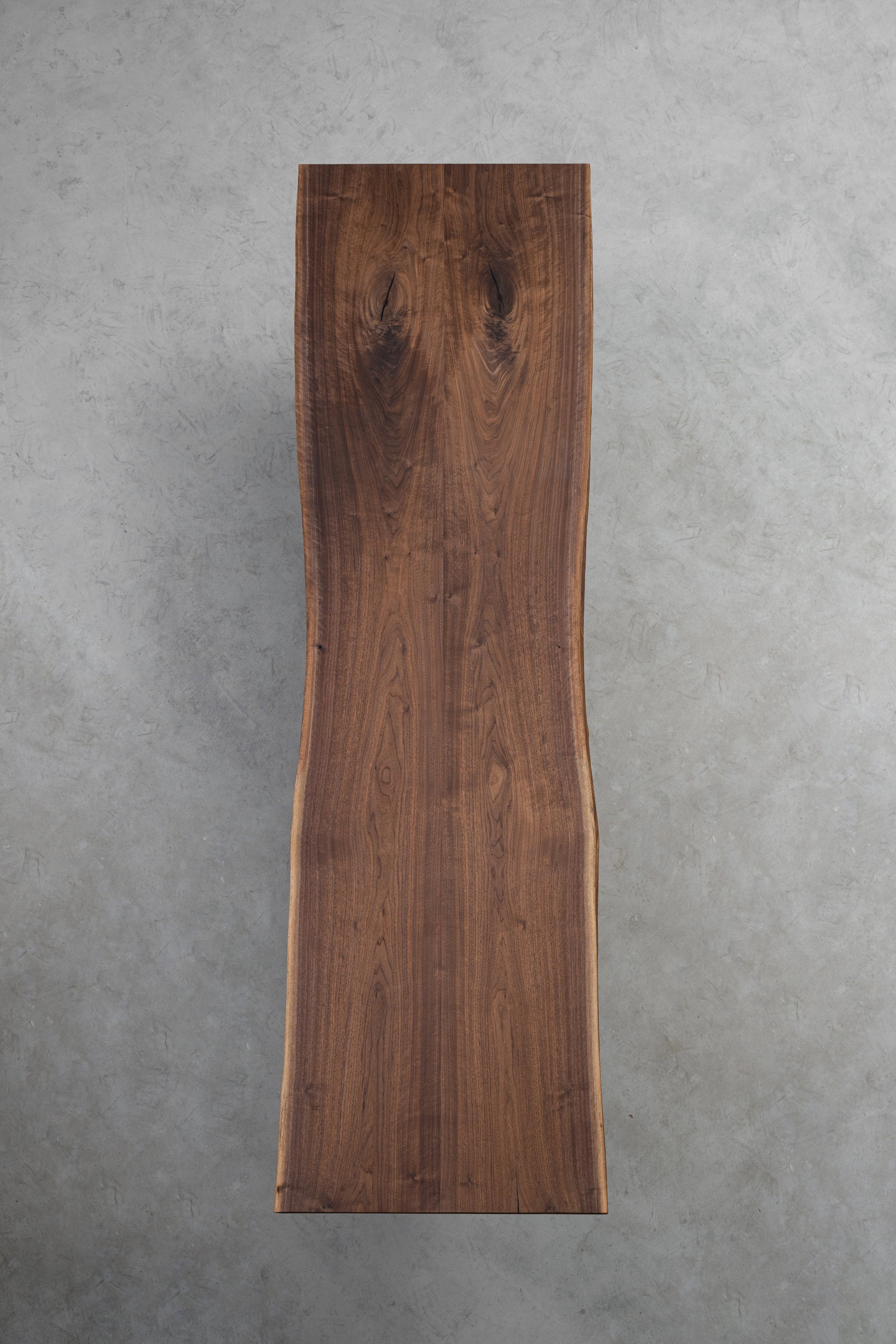 Kazanahome Black Walnut Wood Tabletop Organic Design Live Edge Dining Table 