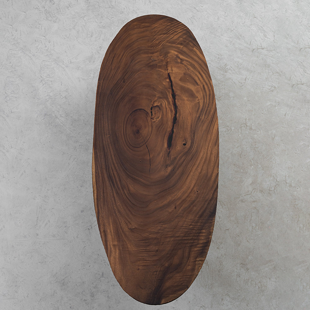 Kazanahome Oval Walnut Solid Wood Table