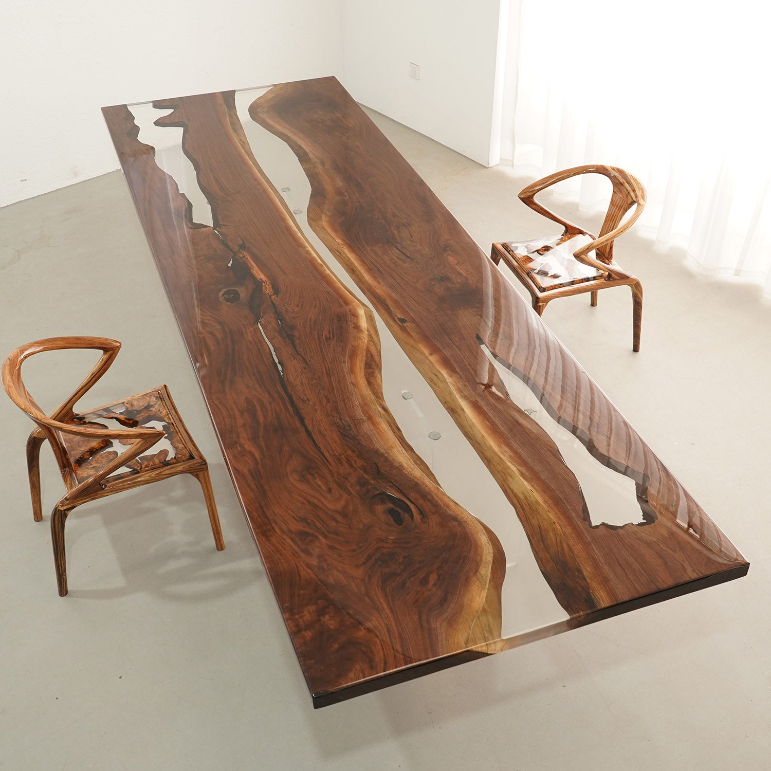 Resin Wood Epoxy Table - Kazanahome in Hawaii