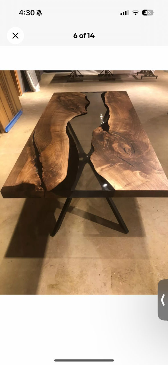 Custom Square Epoxy Table For Olena