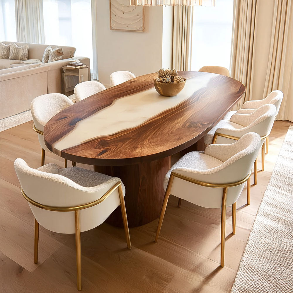Oval Epoxy Table Luxury for Dining Rooms & Family Gatherings in Phoenix