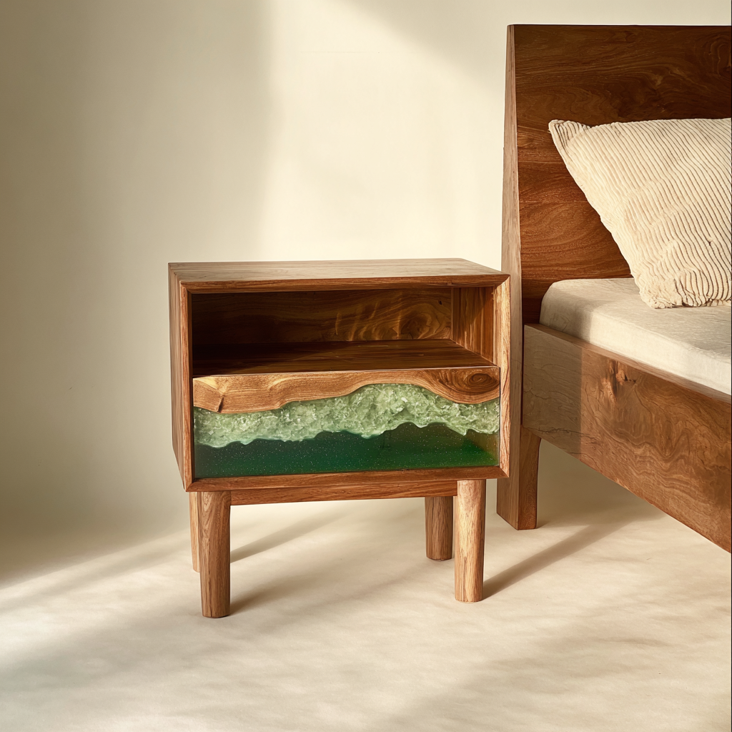 Epoxy Beside Table – Epoxy Nightstands in Miami 