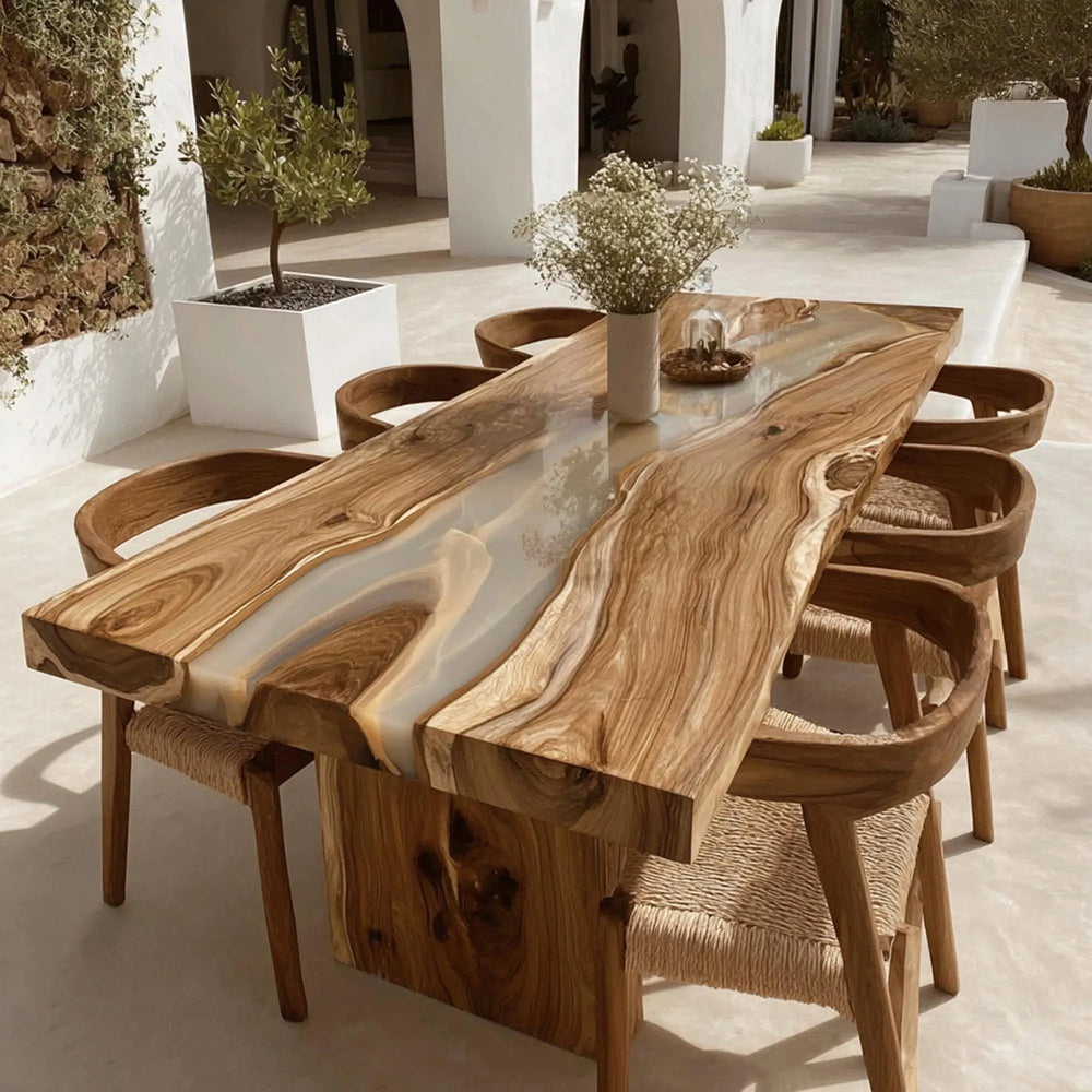 Walnut White Dining Epoxy Tables in Nashville