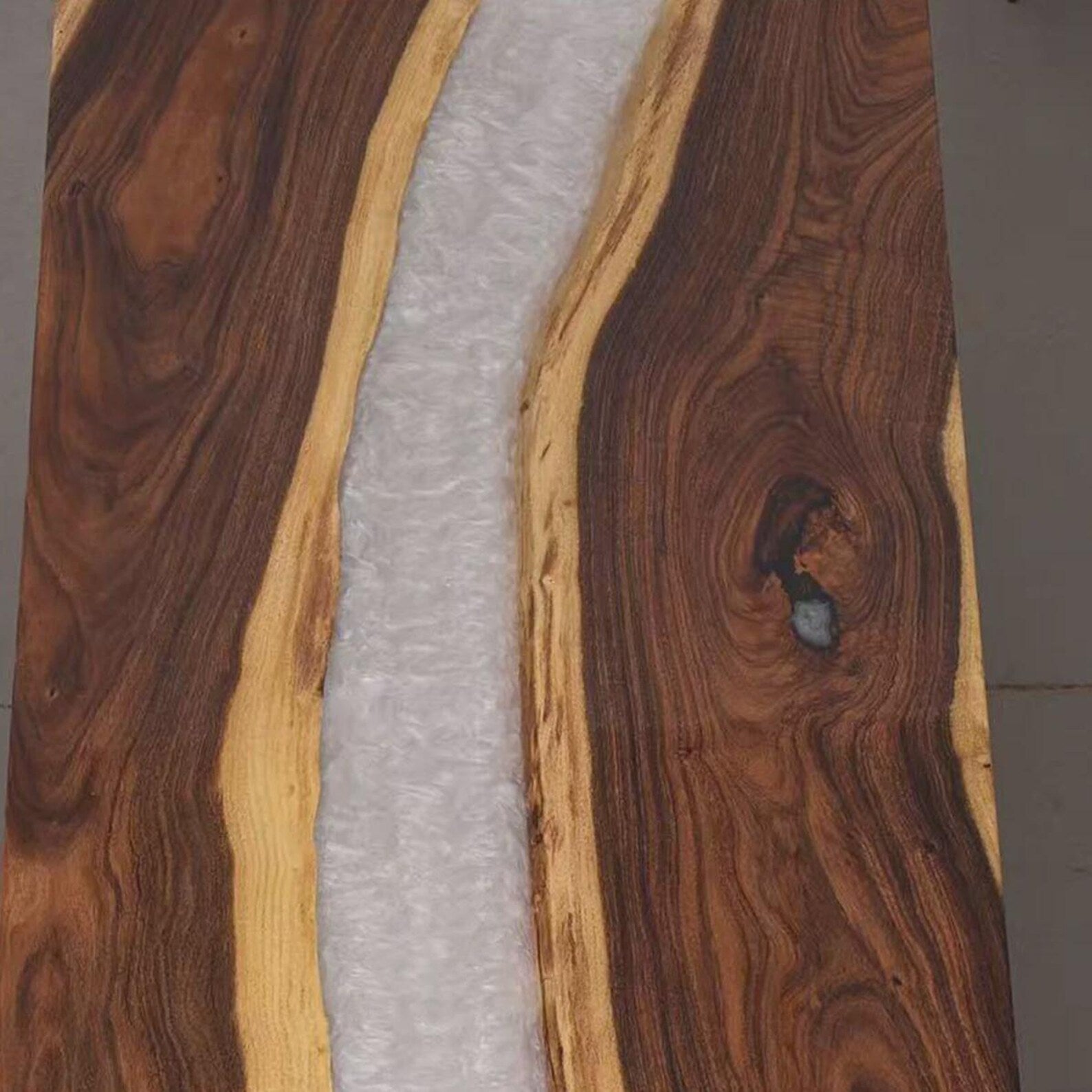 Black Walnut Epoxy Headboard for Luxury Master Suites 