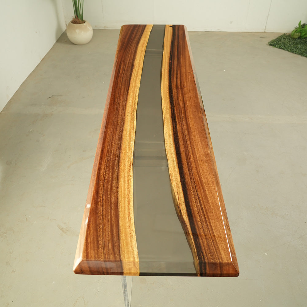 Walnut Black Transparent River Epoxy Tables in Chicago