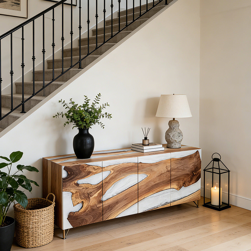 Elegant Farmhouse Walnut Credenza in San Francisco