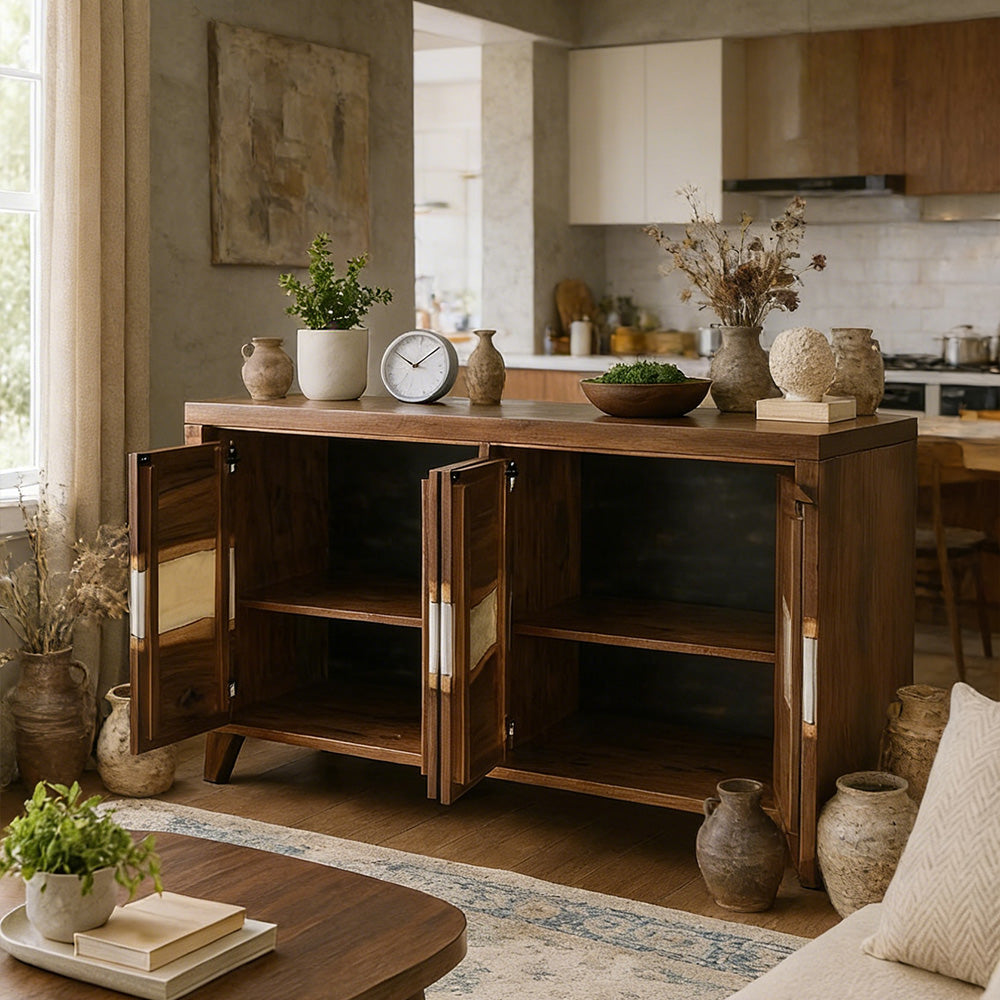 Timeless Walnut Epoxy Credenza in Los Angeles