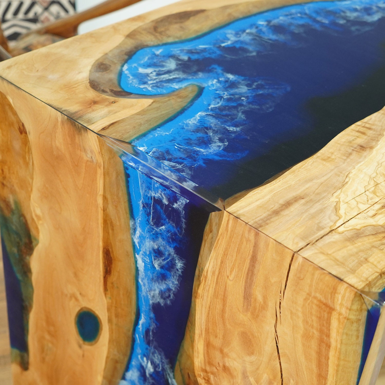 Kazanahome Waterfall Resin Epoxy Table