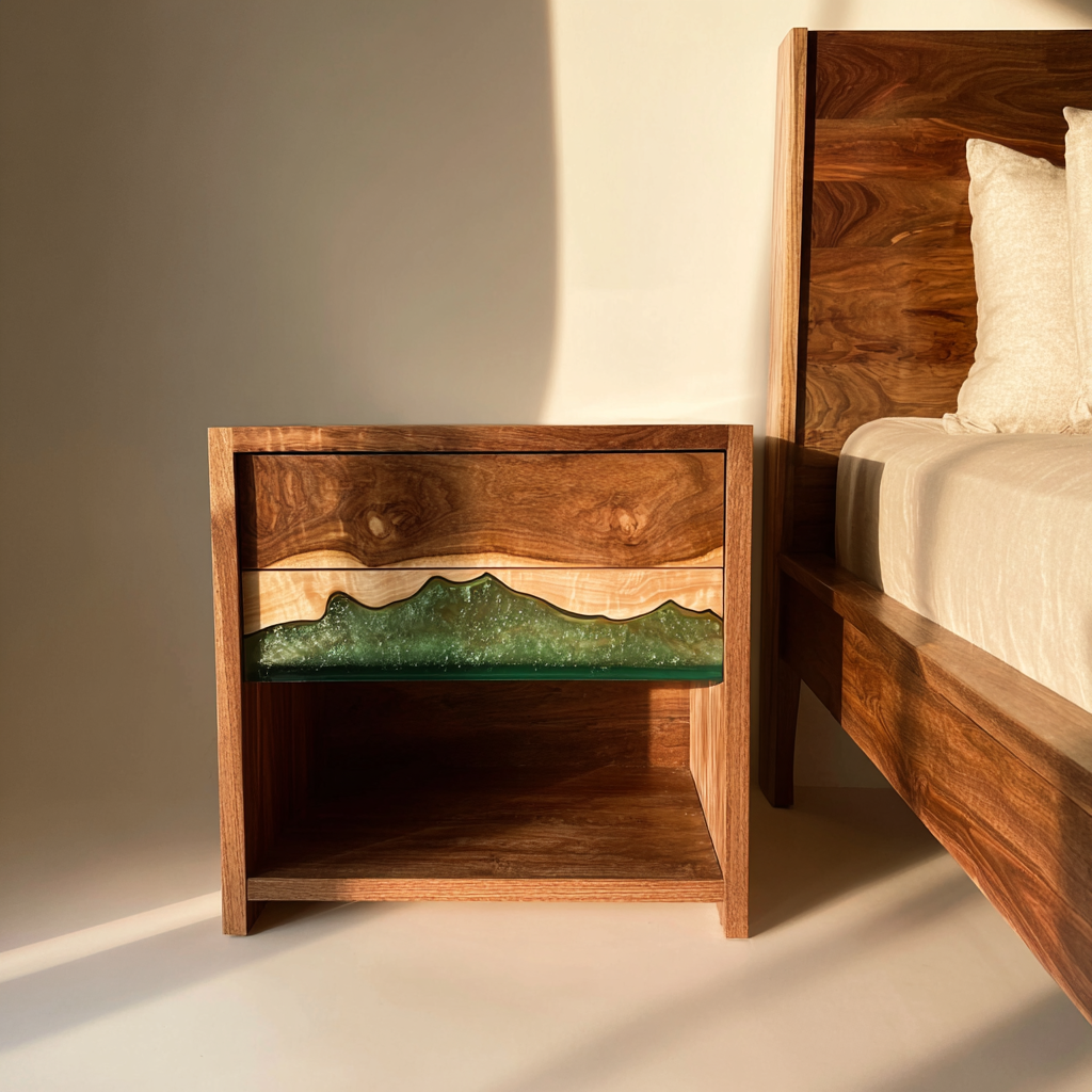 Epoxy Beside Table – Epoxy Nightstands in Miami 