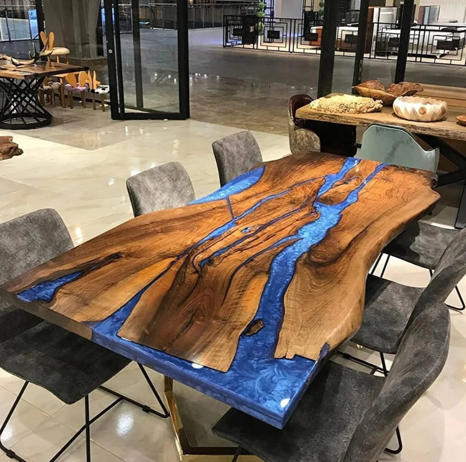 Custom Black Walnut Epoxy Table Deposit $2448 for Bill