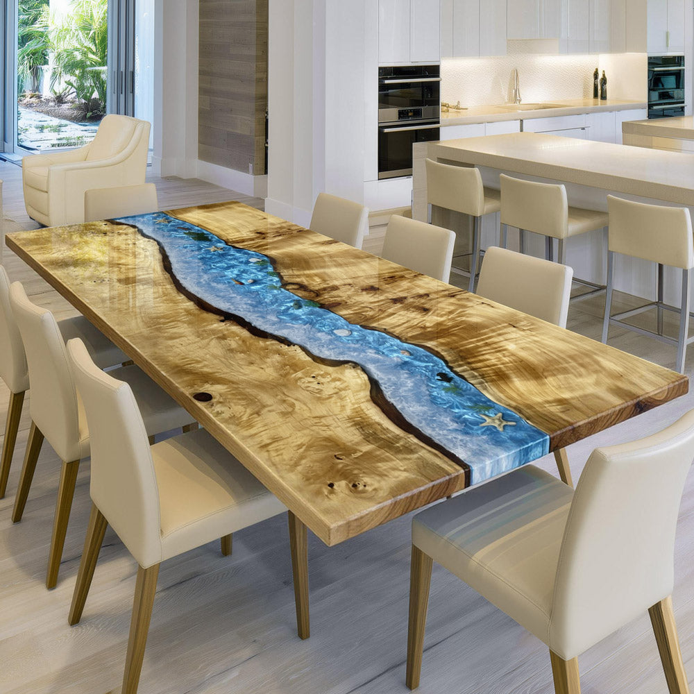 coastal-sea-blue-resin-dining-table-los-angeles-ca
