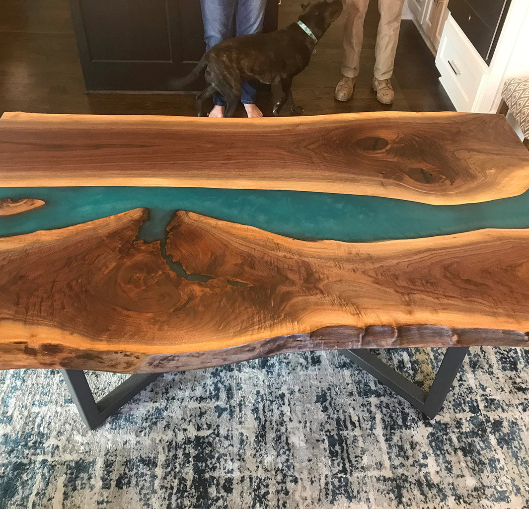 custom-black-walnut-epoxy-blue-river-table-ct61 in Chicago