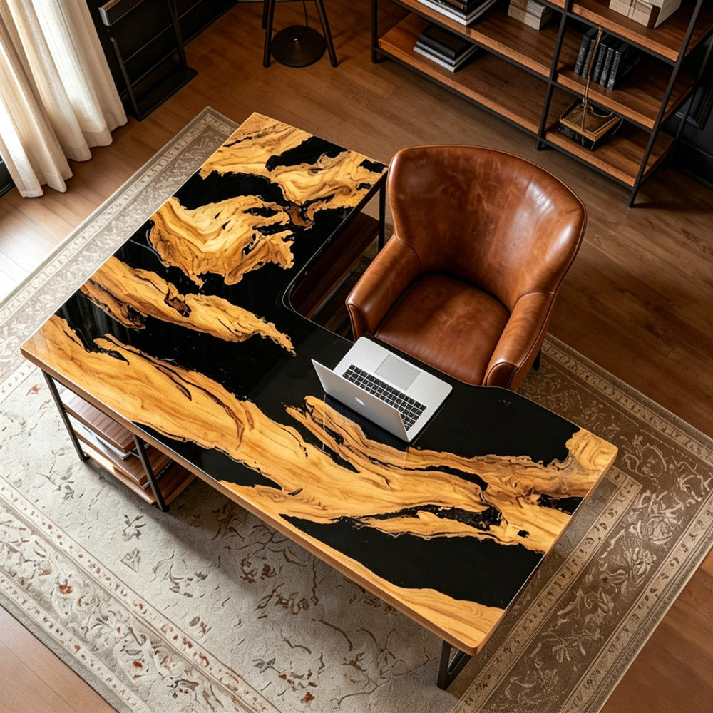 custom-olive-black-resin-l-shaped-desk
