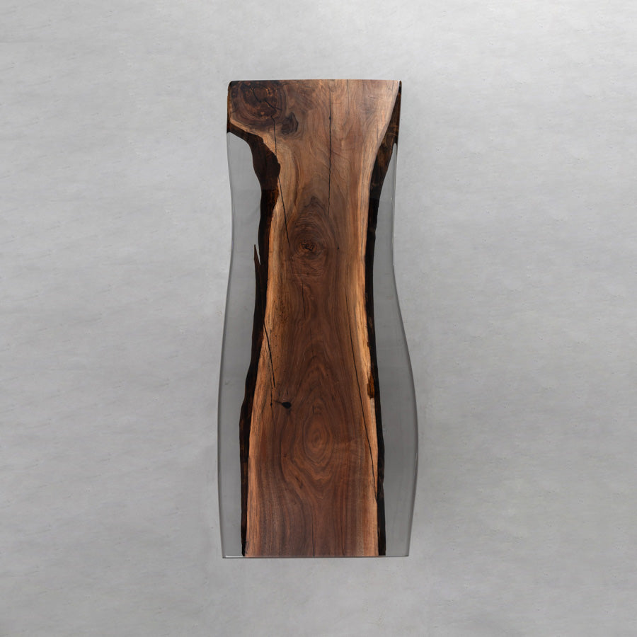 Black Walnut Wood Table with Epoxy - Kazanahome