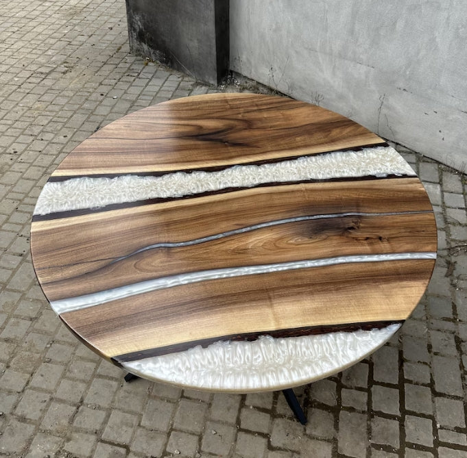 Custom Epoxy Round Table for Larry