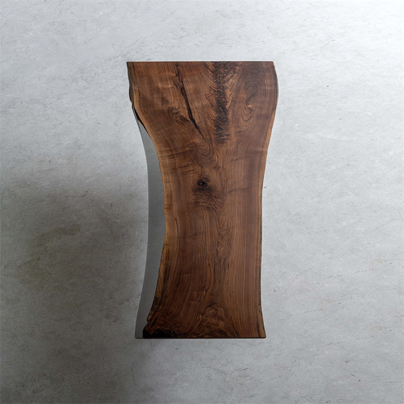 KAZANA Black Walnut Live Edge Handmade Epoxy Resin Table 38.78"Wx86.61" L