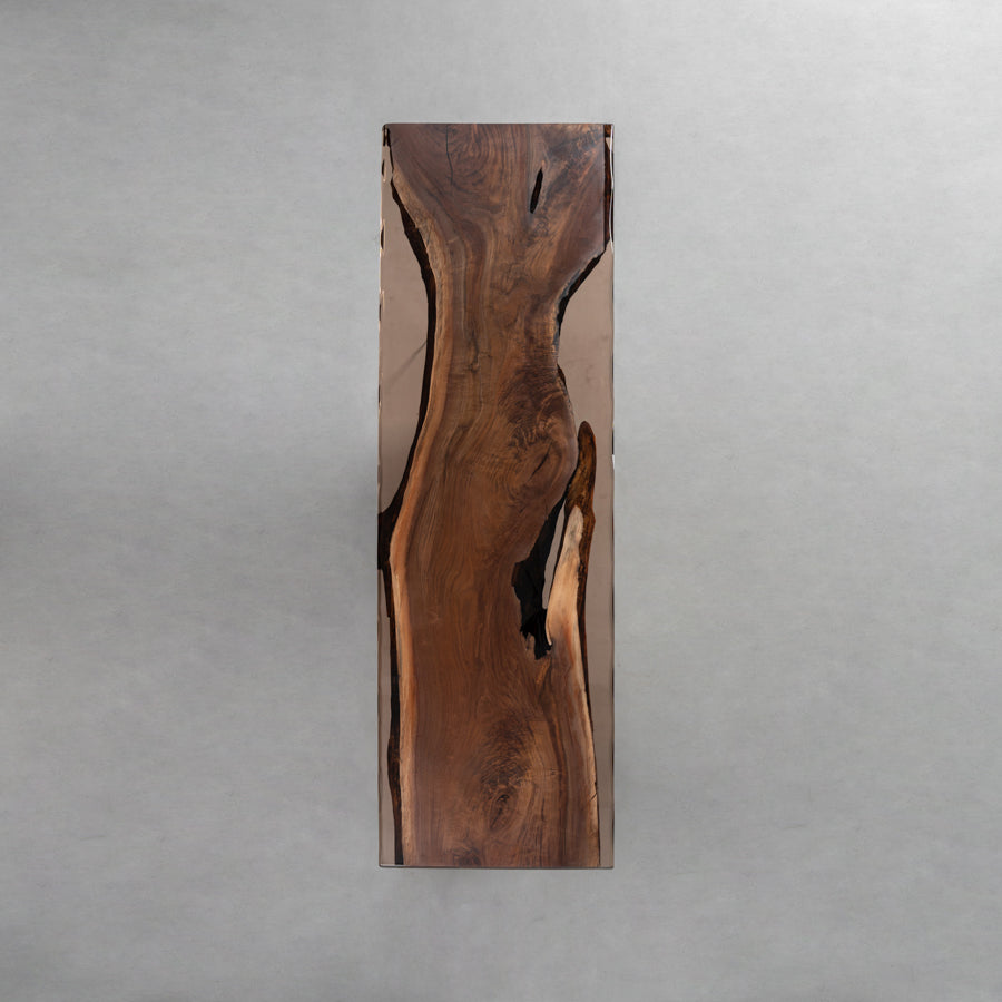 KAZANA Dining Table Black Walnut Epoxy Resin Table 35.43"Wx 114.2"L