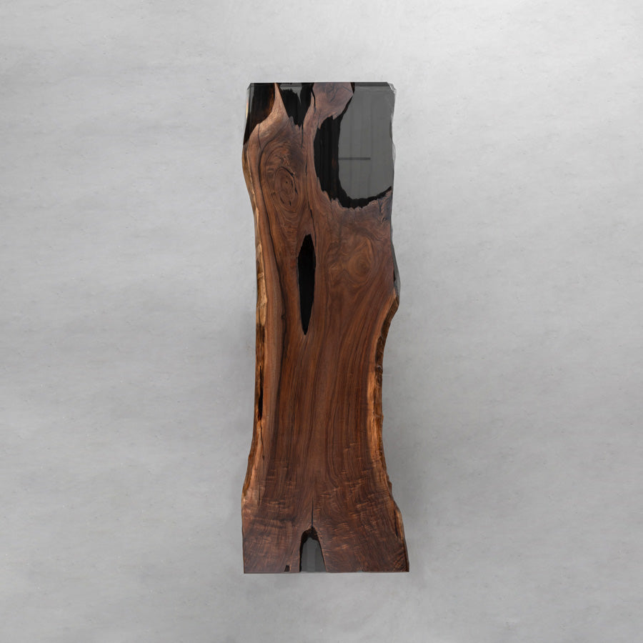 KAZANAHOME Handmade Wood Epoxy Resin Live Edge Table 