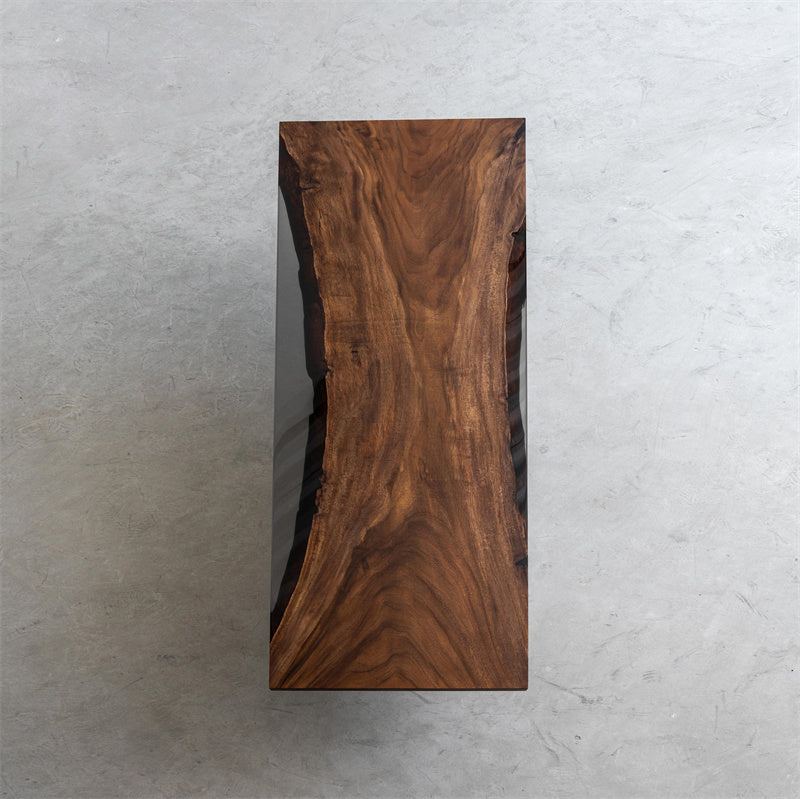 KAZANA Handmade Walnut Epoxy Dining Table 35.43"W 82.68"L