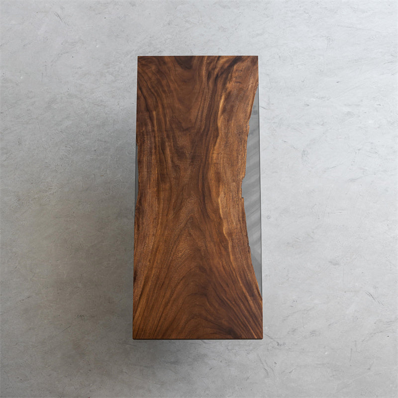 KAZANA Handmade Walnut Epoxy Dining Table 35.43"W 82.68"L