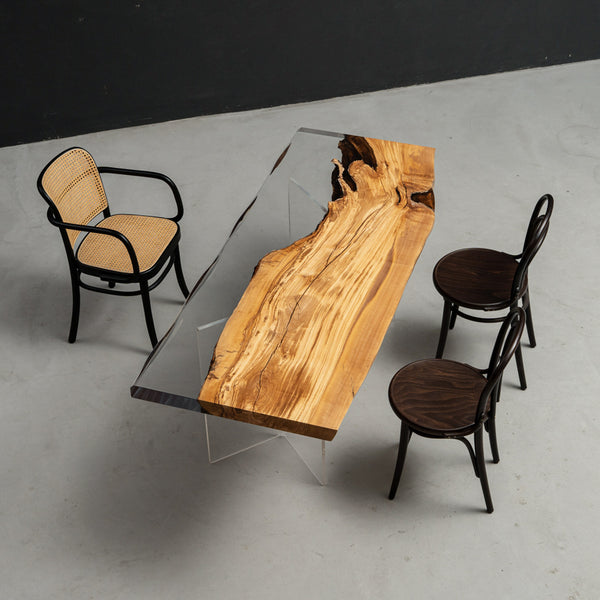 KAZANA Olive Wood Epoxy Live Edge Handmade Slab 30.91