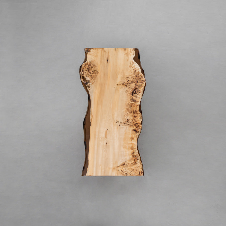 KAZANA Poplar Live Edge Wood Epoxy Table 31.69"W 66.93"L